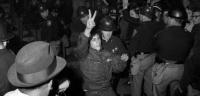 Dartmouth student David Green following his arrest for participating in the occupation of Parkhurst Hall, May 1969.