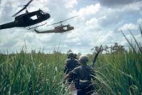 United States Army infantrymen of the 2nd Battalion, 12th Infantry, 25th Infantry Division patrol northeast of Cu Chi, Vietnam, in November 1969. Photo by Jeffrey H. Hinman '68.